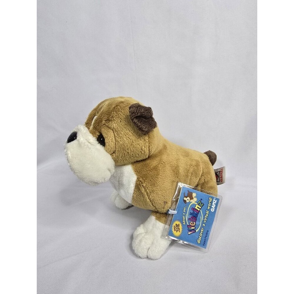 GANZ Webkinz Bulldog Stuffed Animal Plush- Sealed Code HM126